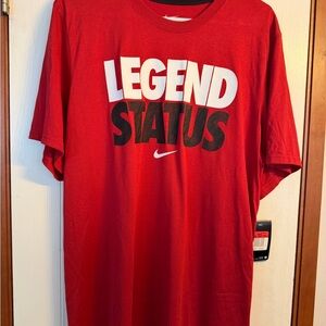 Nike Red 'Legend Status' Short Sleeve Tee